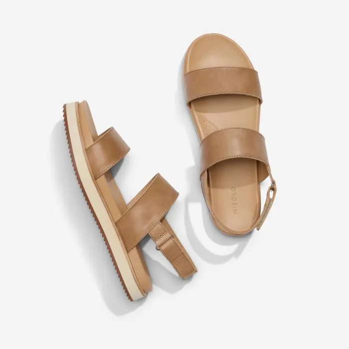 Nisolo Sandals Women GoTo Flatform Sandal 20 Almond