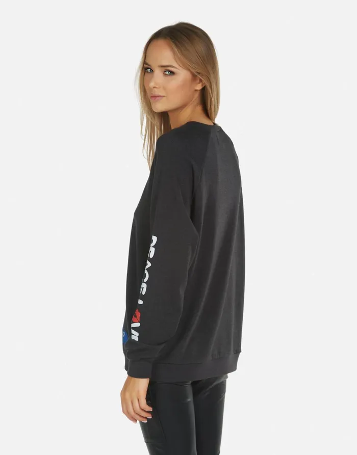Noleta Peace Hand Elements Onyx Women039s Lauren Moshi Long Sleeve