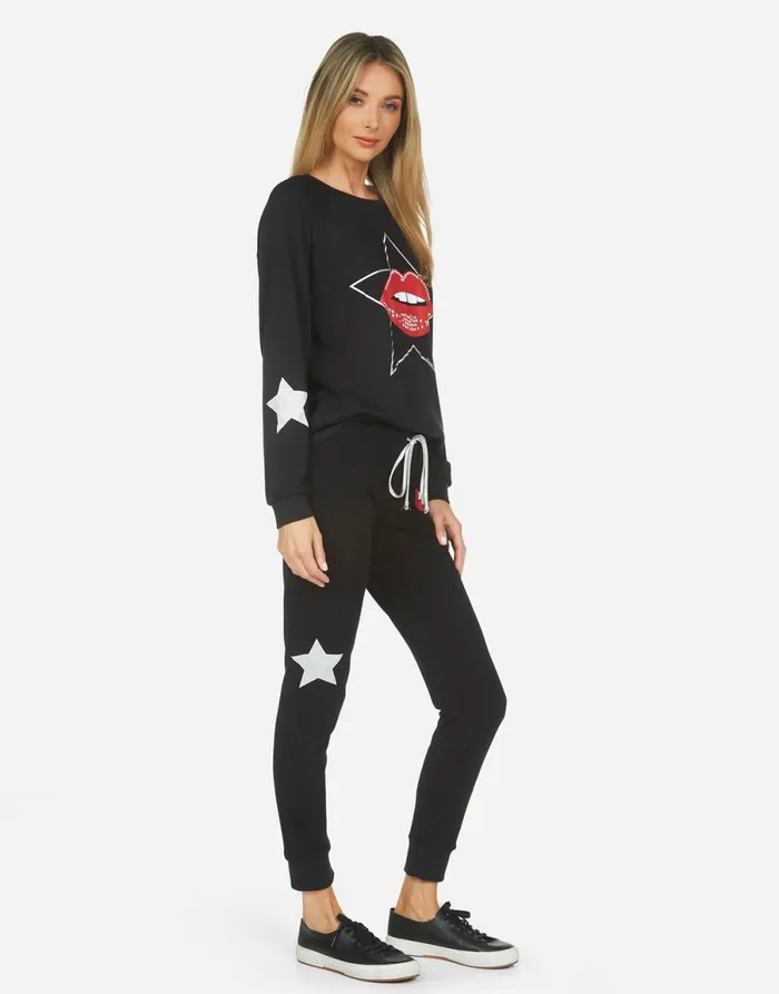 Noleta Star Lip Black Women039s Lauren Moshi Long Sleeve