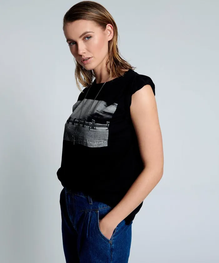 One Teaspoon Basic Tees CADILLAC BOYFRIEND TEE 8211 Women