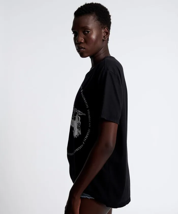 One Teaspoon Basic Tees DEEPER SOUNDSCAPE ORGANIC UNISEX TEE 8211 Women One Teaspoon Basic Tees DEEPER SOUNDSCAPE ORGANIC UNISEX TEE 8211 Women
