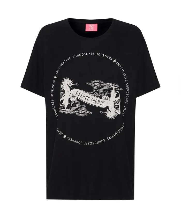 One Teaspoon Basic Tees DEEPER SOUNDSCAPE ORGANIC UNISEX TEE 8211 Women One Teaspoon Basic Tees DEEPER SOUNDSCAPE ORGANIC UNISEX TEE 8211 Women