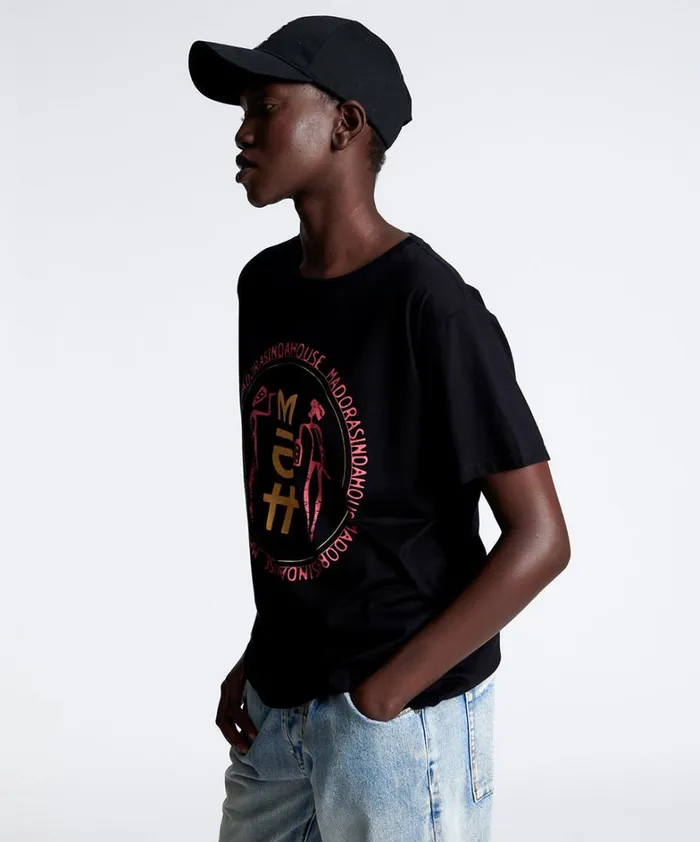 One Teaspoon Basic Tees MIDH GOLD LYRICS ORGANIC UNISEX TEE 8211 Women