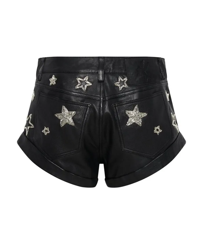 One Teaspoon Bottoms ALL STAR HAND EMBELLISHED LEATHER BANDIT 8211 Women