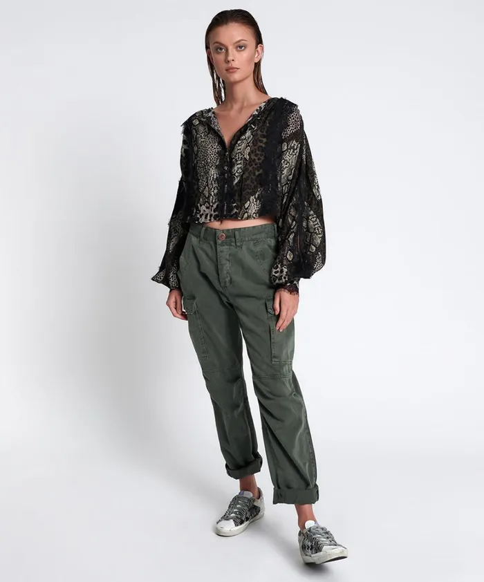 One Teaspoon Bottoms DARK KHAKI CARGO MOTION PANTS 8211 Women