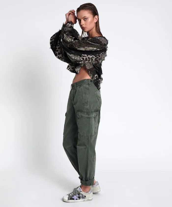 One Teaspoon Bottoms DARK KHAKI CARGO MOTION PANTS 8211 Women