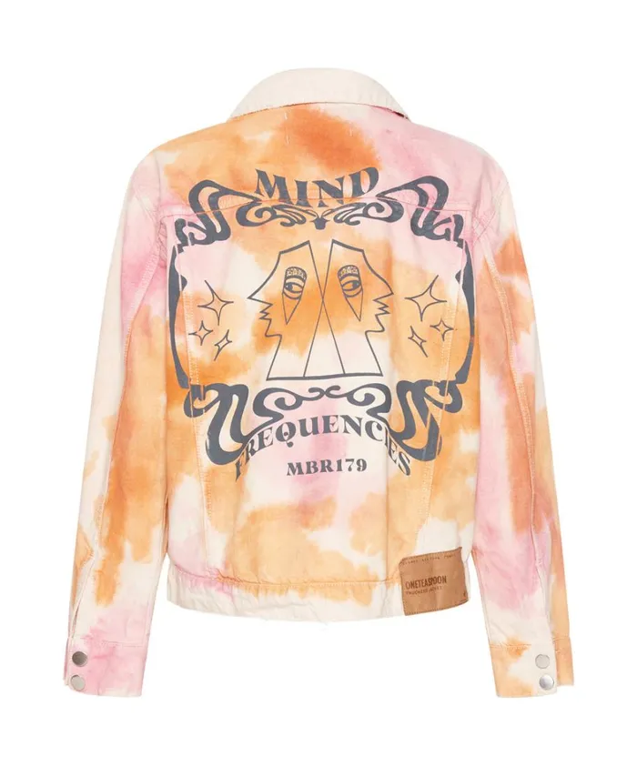 One Teaspoon Denim Jackets TIE DYE MIND FREQUENCIES DENIM TRUCKER JACKET 8211 Women