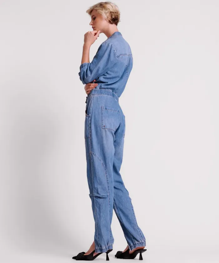 One Teaspoon Denim Jumpsuits CHAMBRAY ROMANCE ZIPPED UP JUMPSUIT 8211 Women