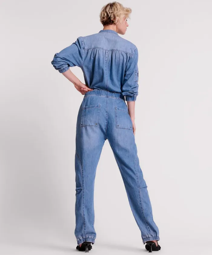 One Teaspoon Denim Jumpsuits CHAMBRAY ROMANCE ZIPPED UP JUMPSUIT 8211 Women