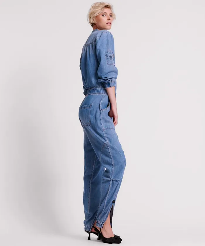 One Teaspoon Denim Jumpsuits CHAMBRAY ROMANCE ZIPPED UP JUMPSUIT 8211 Women