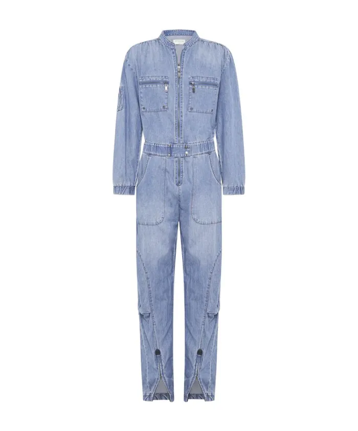 One Teaspoon Denim Jumpsuits CHAMBRAY ROMANCE ZIPPED UP JUMPSUIT 8211 Women