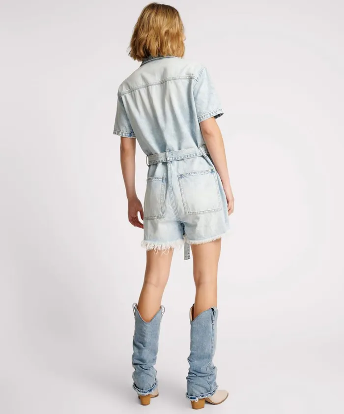 One Teaspoon Denim Jumpsuits DEPECHE BLUE NIGHT MOVERS DENIM JUMPSUIT 8211 Women