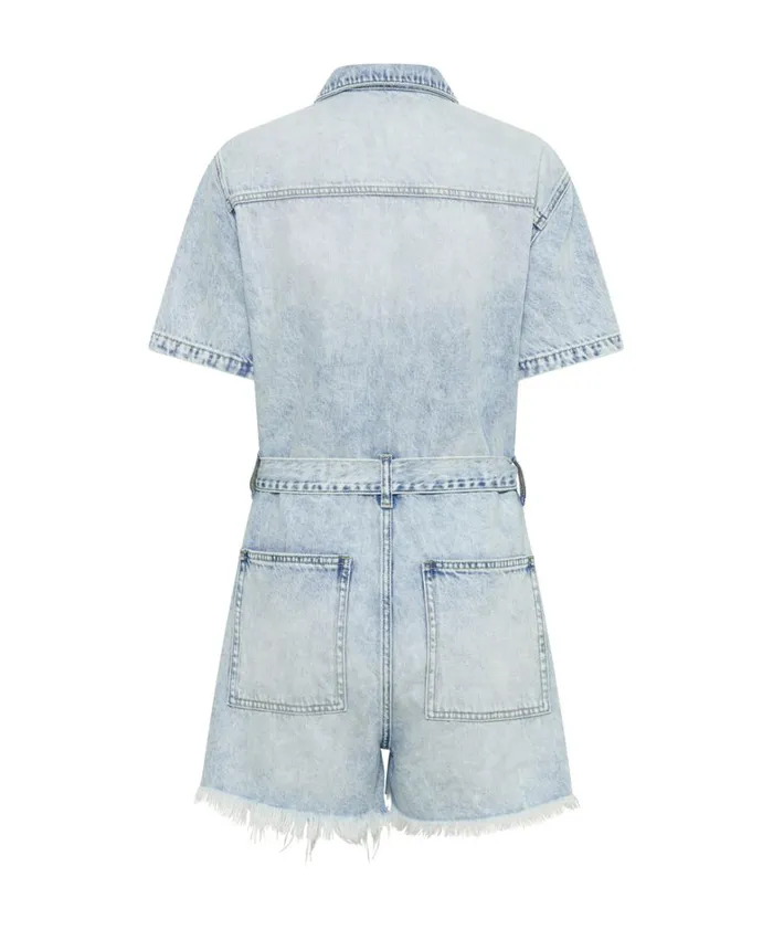 One Teaspoon Denim Jumpsuits DEPECHE BLUE NIGHT MOVERS DENIM JUMPSUIT 8211 Women