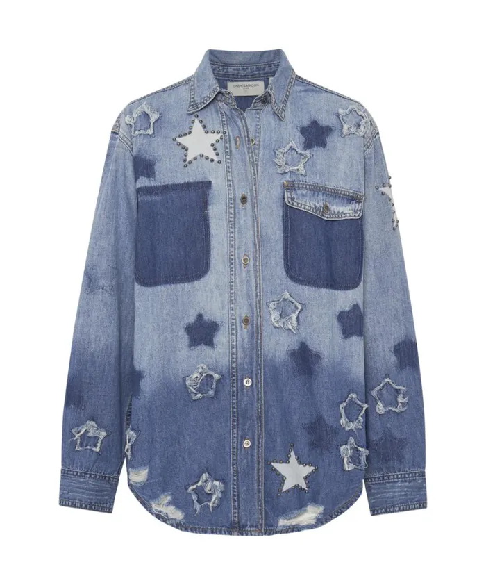 One Teaspoon Denim Shirts JOHNNY BLUE STAR CLASSIC EVERYDAY SHIRT 8211 Women One Teaspoon Denim Shirts JOHNNY BLUE STAR CLASSIC EVERYDAY SHIRT 8211 Women