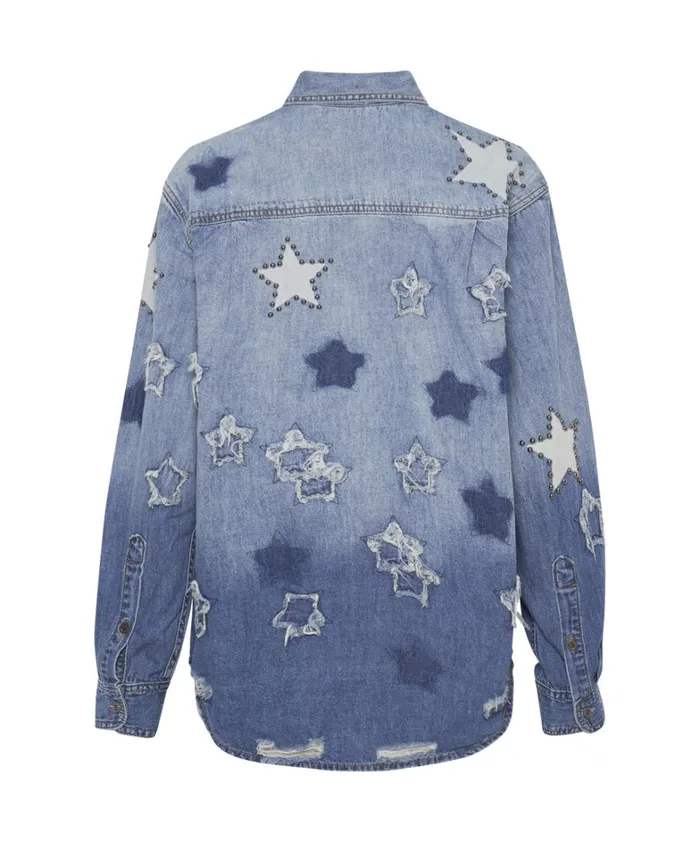 One Teaspoon Denim Shirts JOHNNY BLUE STAR CLASSIC EVERYDAY SHIRT 8211 Women One Teaspoon Denim Shirts JOHNNY BLUE STAR CLASSIC EVERYDAY SHIRT 8211 Women