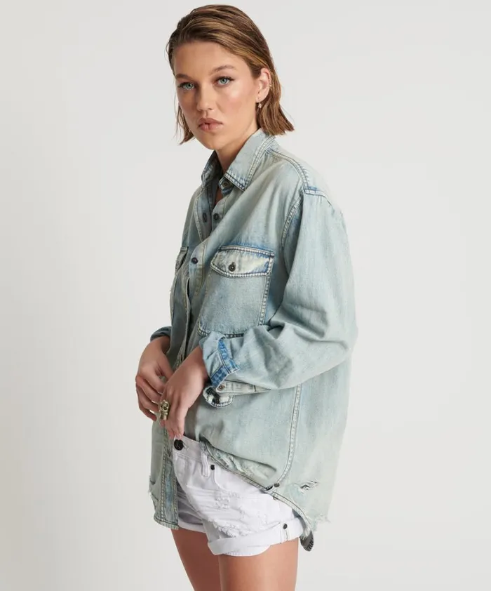 One Teaspoon Denim Shirts KANSAS EVERYDAY DENIM SHIRT 8211 Women