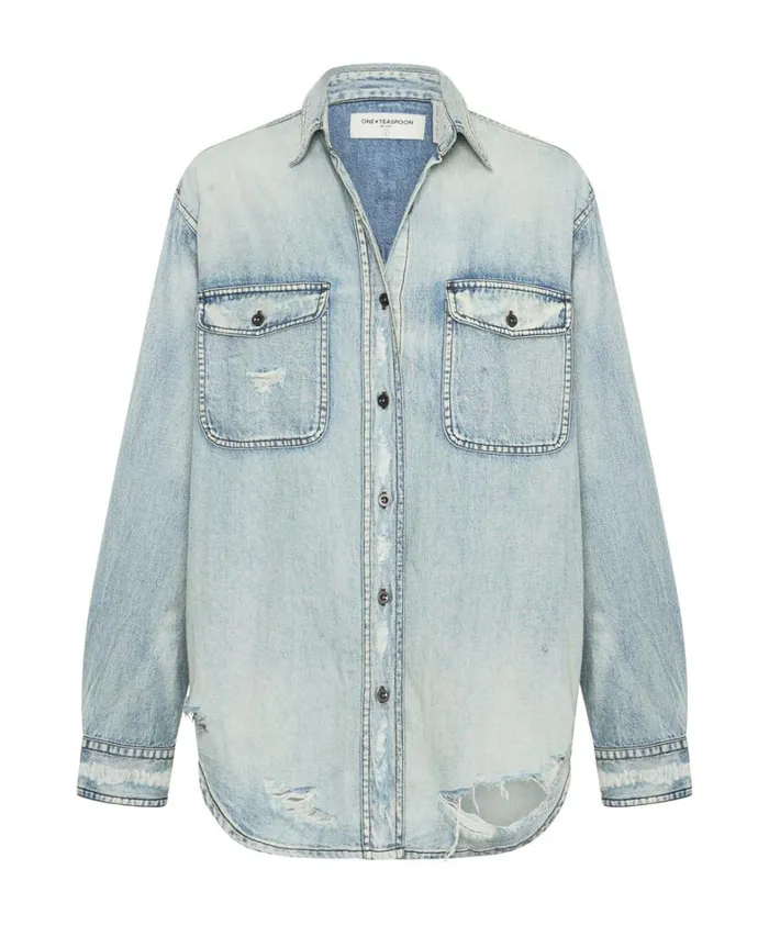 One Teaspoon Denim Shirts KANSAS EVERYDAY DENIM SHIRT 8211 Women