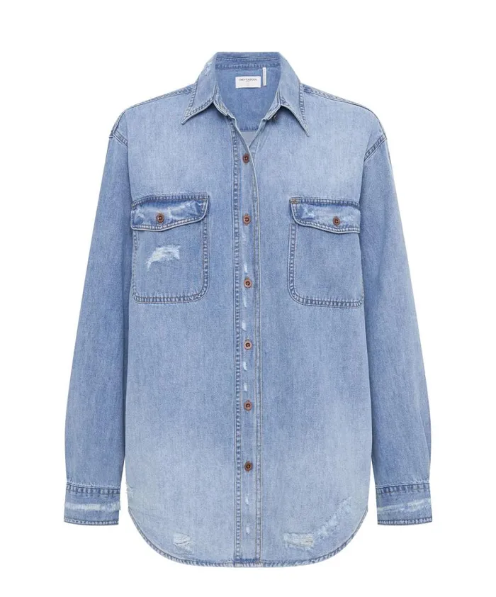 One Teaspoon Denim Shirts PACIFICA CLASSIC EVERYDAY DENIM SHIRT 8211 Women