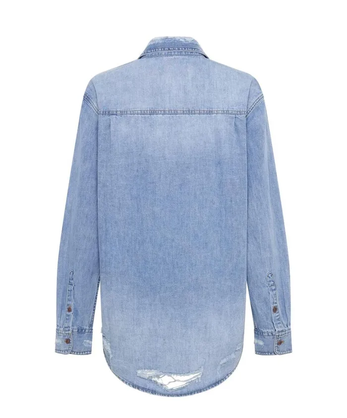 One Teaspoon Denim Shirts PACIFICA CLASSIC EVERYDAY DENIM SHIRT 8211 Women