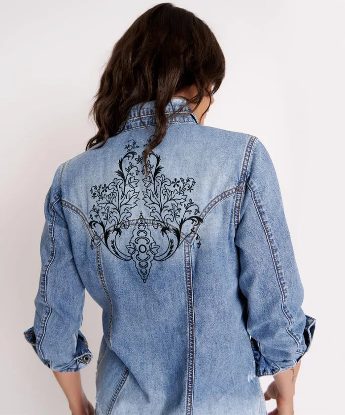 One Teaspoon Denim Tops BLACKSTONE FITTED DENIM SHIRT 8211 Women