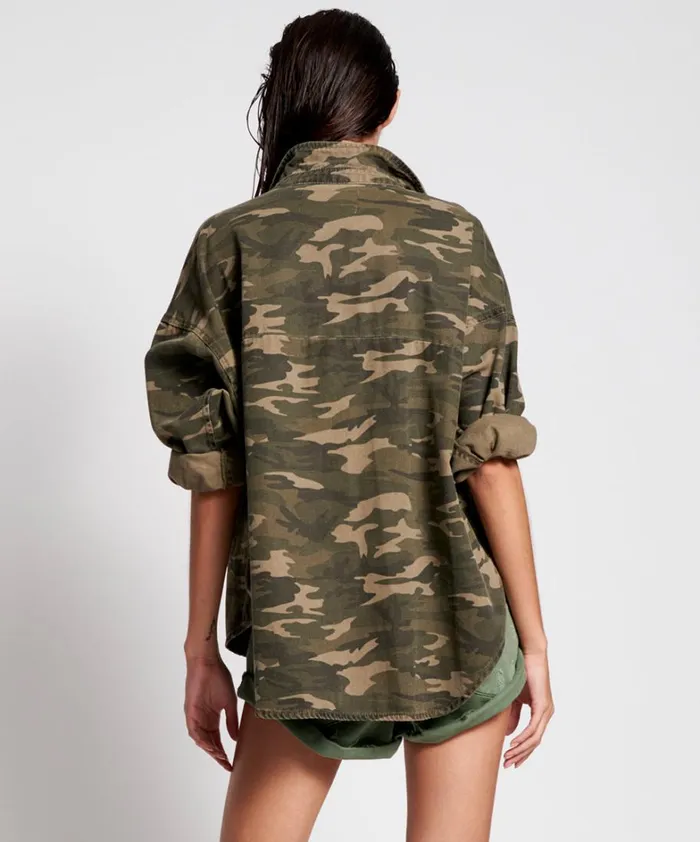 One Teaspoon Denim Tops CAMO LONG SLEEVE DARIA SHIRT 8211 Women One Teaspoon Denim Tops CAMO LONG SLEEVE DARIA SHIRT 8211 Women