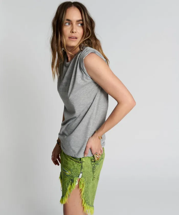 One Teaspoon Graphic Tees SHE IS RARE BURNOUT CREW TEE 8211 Women
