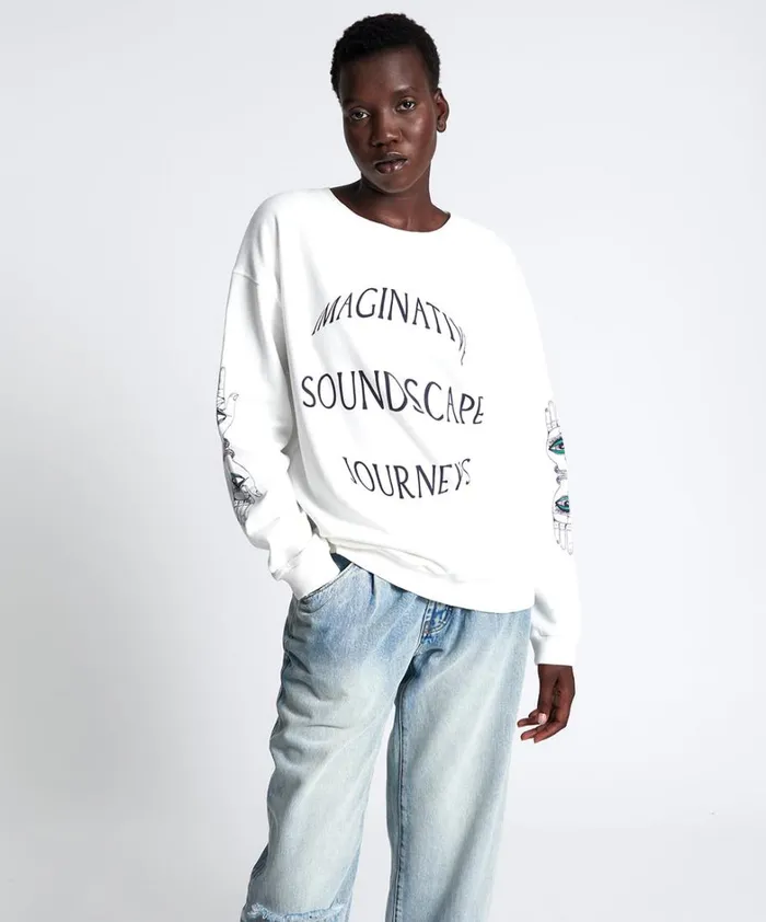 One Teaspoon Hoodies And Sweats DEEPER SOUNDS HAND OF WISDOM SWEATER 8211 Women One Teaspoon Hoodies And Sweats DEEPER SOUNDS HAND OF WISDOM SWEATER 8211 Women
