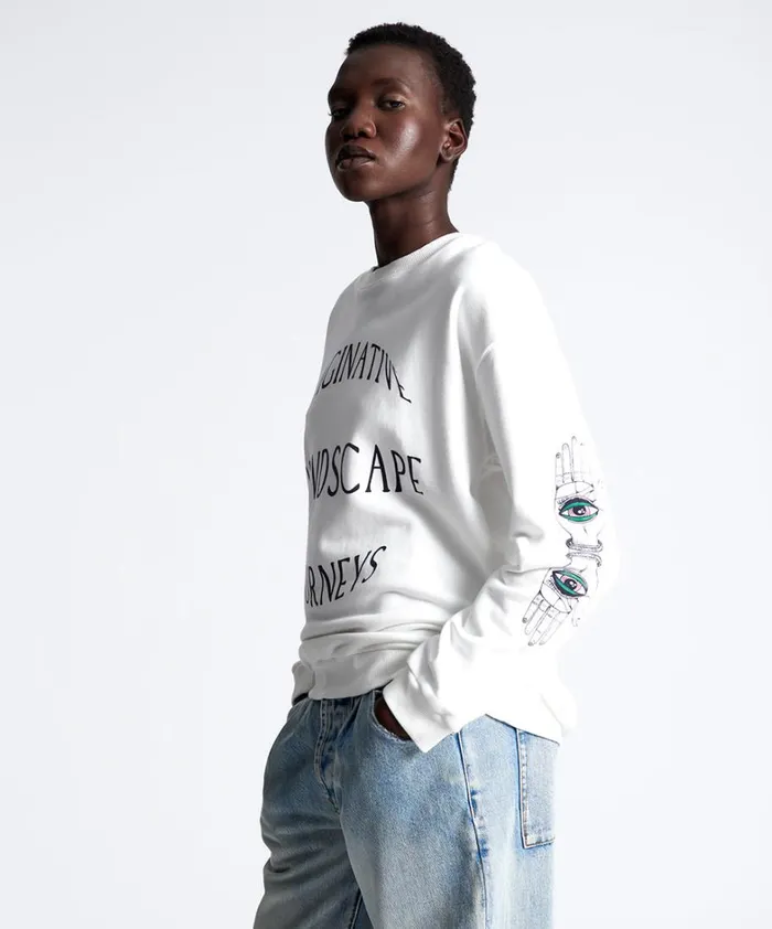 One Teaspoon Hoodies And Sweats DEEPER SOUNDS HAND OF WISDOM SWEATER 8211 Women One Teaspoon Hoodies And Sweats DEEPER SOUNDS HAND OF WISDOM SWEATER 8211 Women