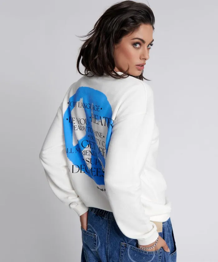 One Teaspoon Hoodies And Sweats GET PHYSICAL PEACE SWEATER 8211 Women