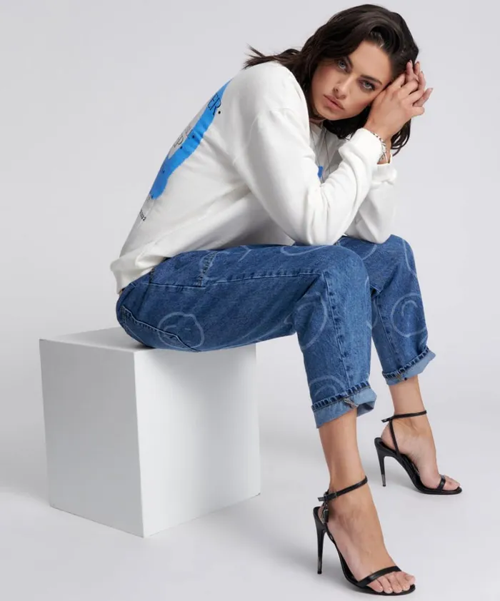 One Teaspoon Hoodies And Sweats GET PHYSICAL PEACE SWEATER 8211 Women