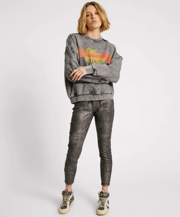 One Teaspoon Hoodies And Sweats GOTHIC STUDDED RETRO SWEATER 8211 Women One Teaspoon Hoodies And Sweats GOTHIC STUDDED RETRO SWEATER 8211 Women