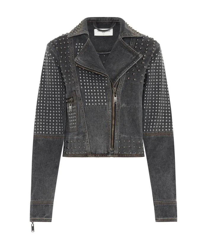 One Teaspoon Jackets REBEL REBEL STUDDED DENIM JACKET 8211 Women