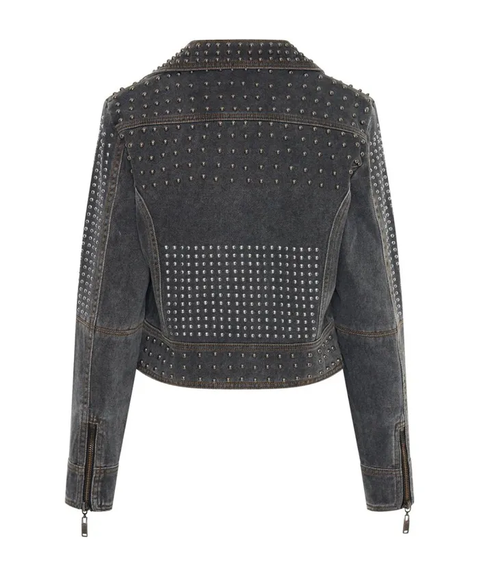One Teaspoon Jackets REBEL REBEL STUDDED DENIM JACKET 8211 Women