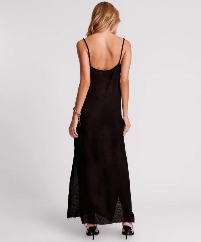 One Teaspoon Midi and Maxi Dresses ANIMAL JAQUARD MAXI SLIP DRESS 8211 Women