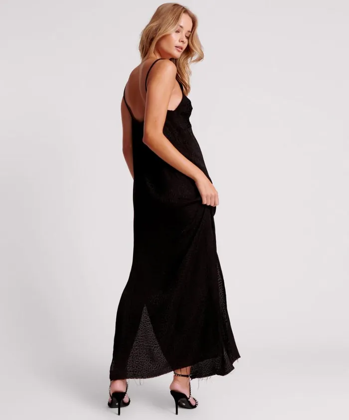 One Teaspoon Midi and Maxi Dresses ANIMAL JAQUARD MAXI SLIP DRESS 8211 Women