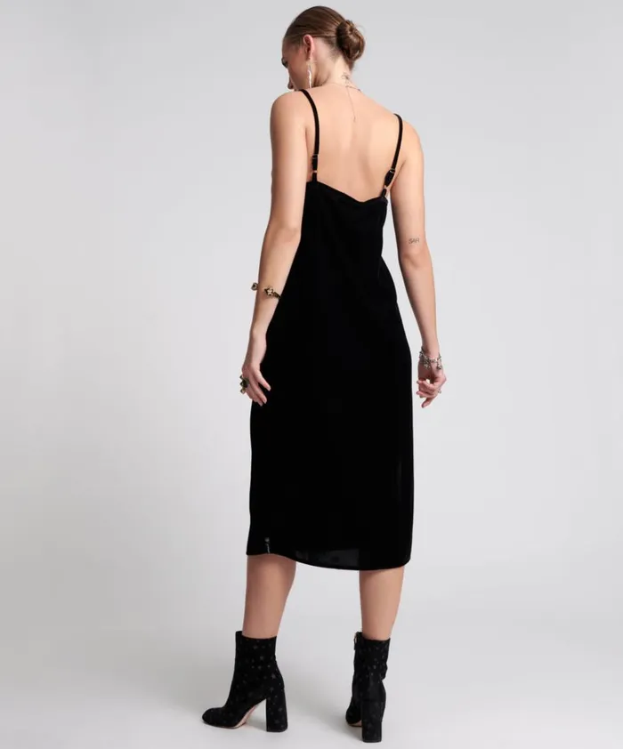 One Teaspoon Midi and Maxi Dresses VELVET LOVER MIDI SLIP DRESS 8211 Women