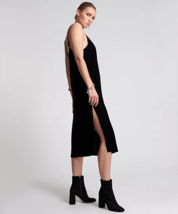One Teaspoon Midi and Maxi Dresses VELVET LOVER MIDI SLIP DRESS 8211 Women