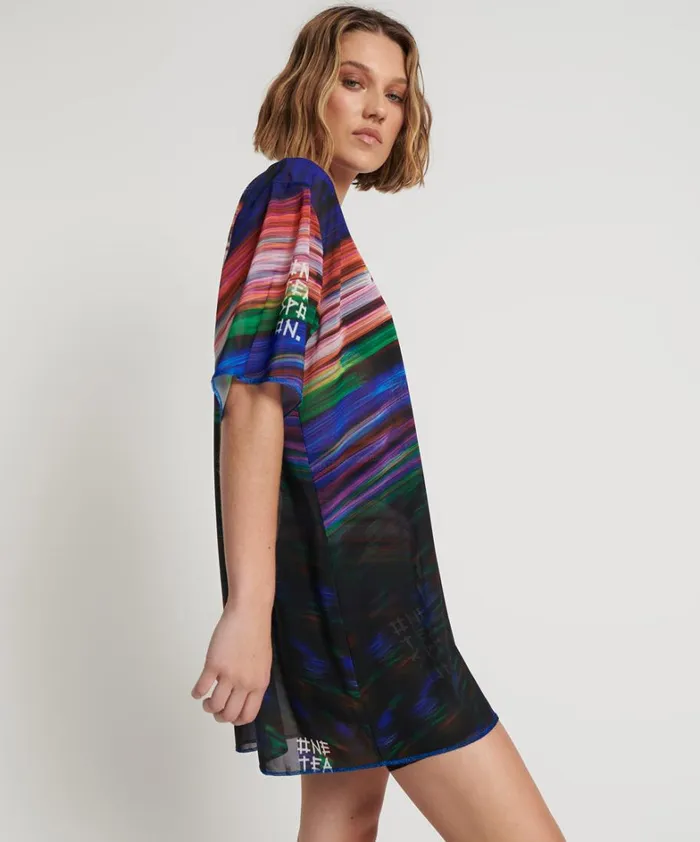 One Teaspoon Mini Dresses 99 CENT DREAMS MESH TEE DRESS 8211 Women