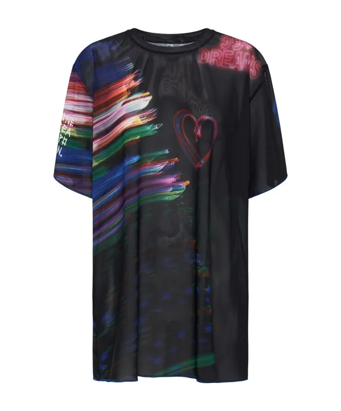 One Teaspoon Mini Dresses 99 CENT DREAMS MESH TEE DRESS 8211 Women