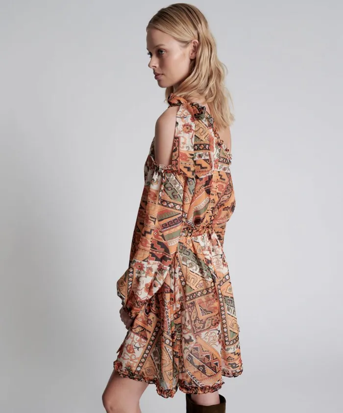One Teaspoon Mini Dresses BAZAAR PAISLEY ONE SHOULDER DRESS 8211 Women One Teaspoon Mini Dresses BAZAAR PAISLEY ONE SHOULDER DRESS 8211 Women