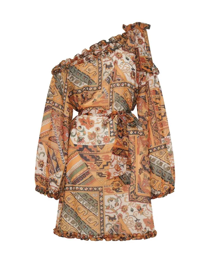 One Teaspoon Mini Dresses BAZAAR PAISLEY ONE SHOULDER DRESS 8211 Women One Teaspoon Mini Dresses BAZAAR PAISLEY ONE SHOULDER DRESS 8211 Women