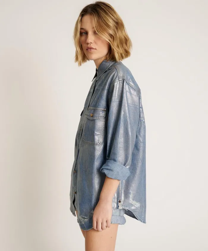 One Teaspoon Shirts BLUE FUTURE EVERYDAY DENIM SHIRT 8211 Women One Teaspoon Shirts BLUE FUTURE EVERYDAY DENIM SHIRT 8211 Women