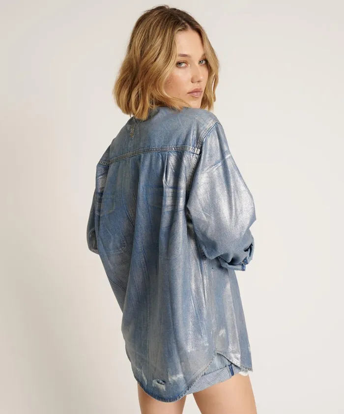 One Teaspoon Shirts BLUE FUTURE EVERYDAY DENIM SHIRT 8211 Women One Teaspoon Shirts BLUE FUTURE EVERYDAY DENIM SHIRT 8211 Women