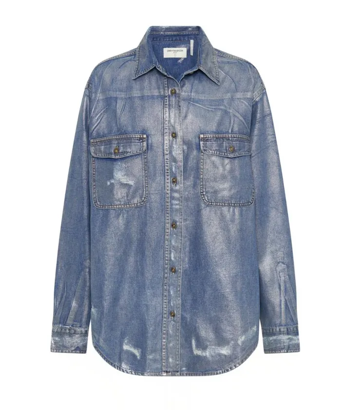 One Teaspoon Shirts BLUE FUTURE EVERYDAY DENIM SHIRT 8211 Women One Teaspoon Shirts BLUE FUTURE EVERYDAY DENIM SHIRT 8211 Women