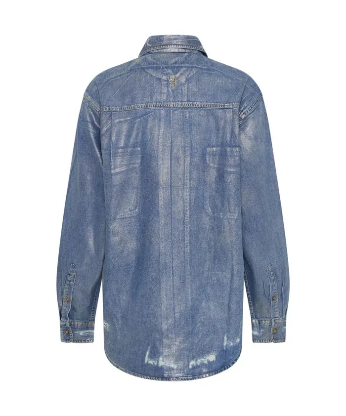 One Teaspoon Shirts BLUE FUTURE EVERYDAY DENIM SHIRT 8211 Women One Teaspoon Shirts BLUE FUTURE EVERYDAY DENIM SHIRT 8211 Women