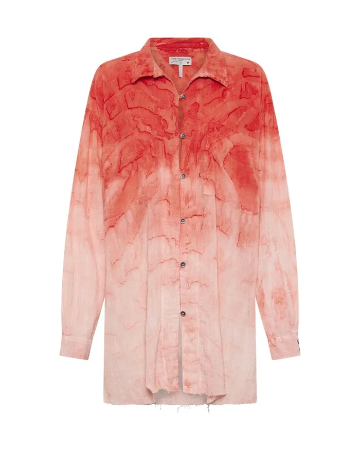 One Teaspoon Shirts HAND PAINTED SUNSET MUSLIN LONGLINE SHIRT 8211 Women One Teaspoon Shirts HAND PAINTED SUNSET MUSLIN LONGLINE SHIRT 8211 Women