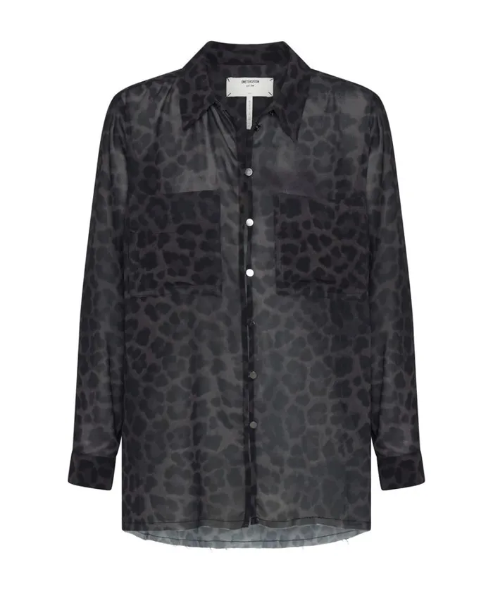 One Teaspoon Shirts LEOPARD CHIFFON LONGLINE SHIRT 8211 Women One Teaspoon Shirts LEOPARD CHIFFON LONGLINE SHIRT 8211 Women