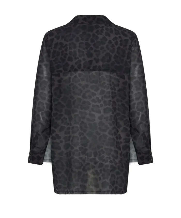 One Teaspoon Shirts LEOPARD CHIFFON LONGLINE SHIRT 8211 Women One Teaspoon Shirts LEOPARD CHIFFON LONGLINE SHIRT 8211 Women