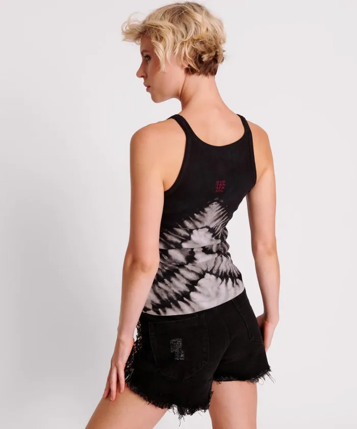 One Teaspoon Tees and Tanks BLACK XRAY ONE TEASPOON RIB SINGLET 8211 Women