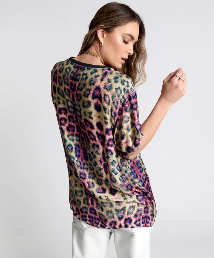 One Teaspoon Tees and Tanks COLLISION SATIN TEE 8211 Women